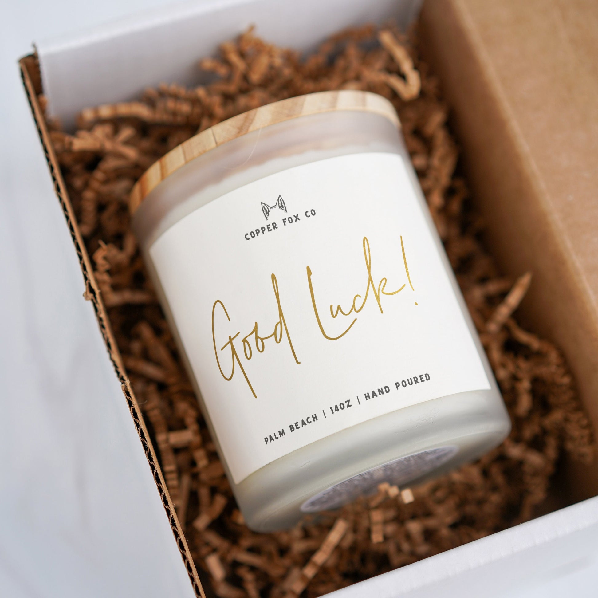 Good Luck Gift Candle Gift Soy Wax Candle Hand Poured Handmade Candle Scented Candle Gift for Her New job gift moving gift coworker gift