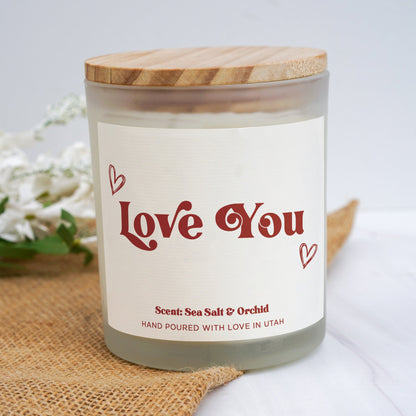 Love You Candle Gift for her Valentines day gift Simple Gift Idea Valentines day candle gift idea anniversary gift