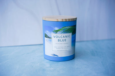 Luxury Volcanic Scented Candles 100% Soy Wax | Smells Like Tropical Fruit & Sweet Citrus | Summer Spring Candle Lemon Lime Orange 14 oz