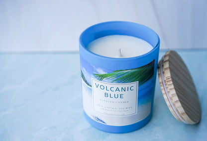 Luxury Volcanic Scented Candles 100% Soy Wax | Smells Like Tropical Fruit & Sweet Citrus | Summer Spring Candle Lemon Lime Orange 14 oz