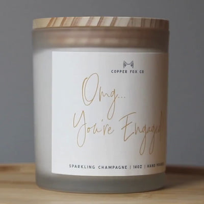 You're Engaged Candle Engagement gift for friends Omg You're engaged Engagement party gift Engagement gift for her She said yes gift