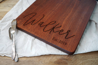 Cursive Name Personalized Cutting Board - 003