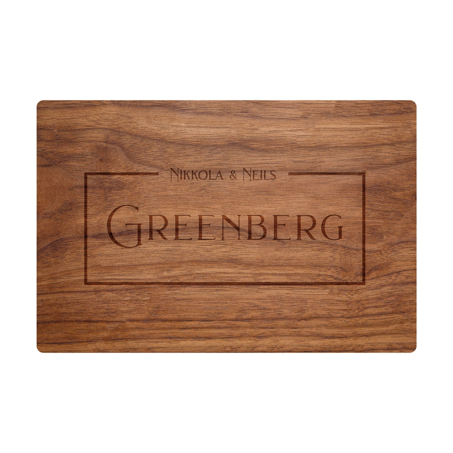 Modern Square with Last Name Board - 011