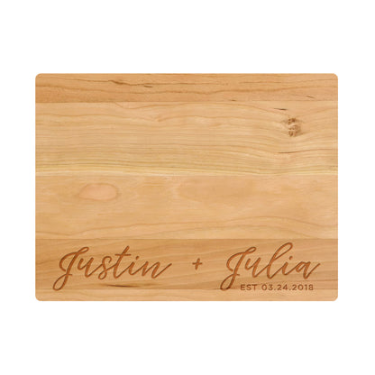 Modern Cursive Names Cutting Board - 013