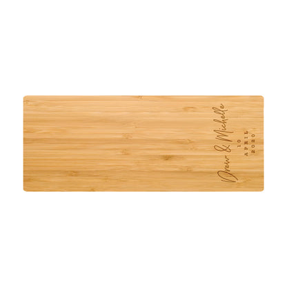 Personalized Cutting Board Cursive Engagement Names - 031