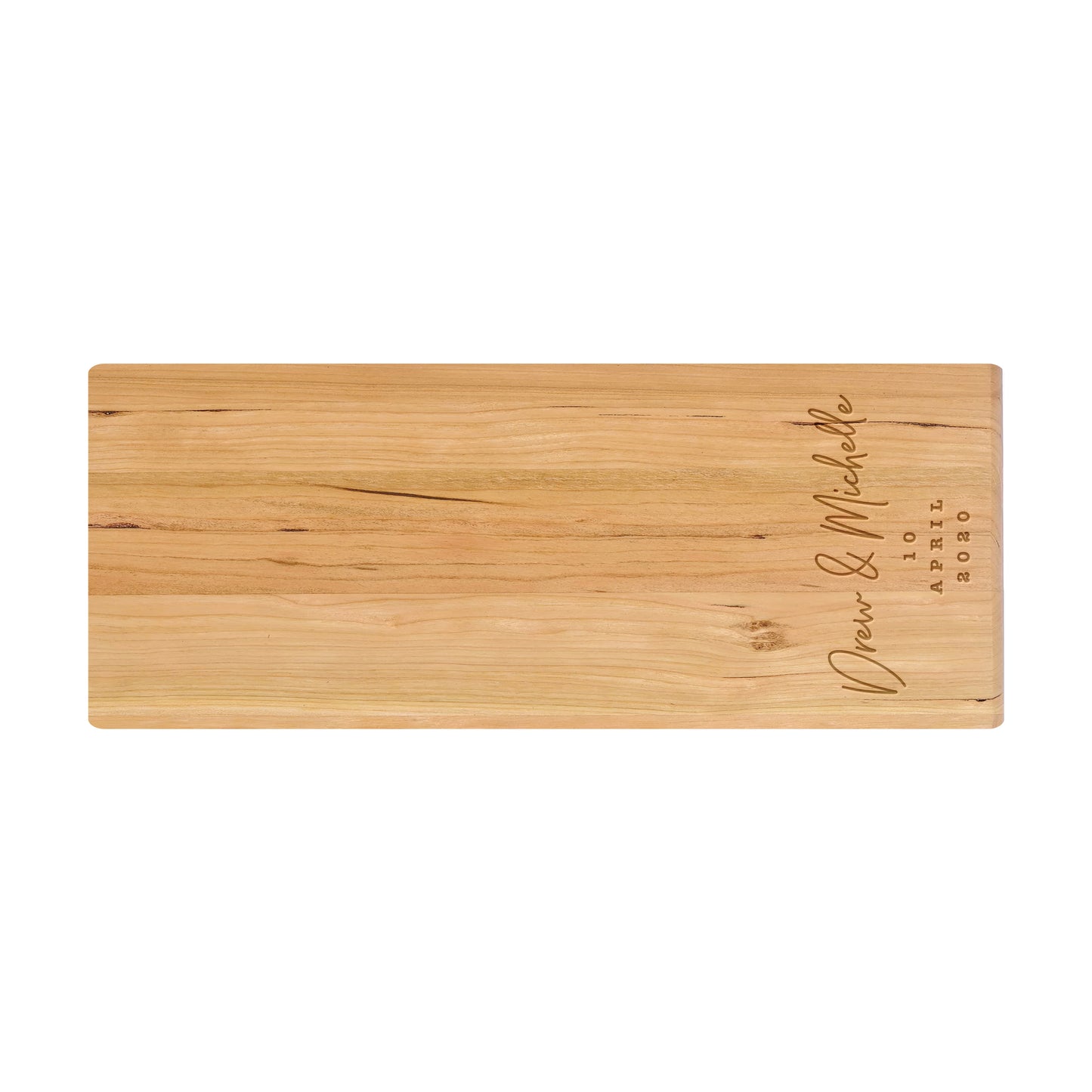 Personalized Cutting Board Cursive Engagement Names - 031