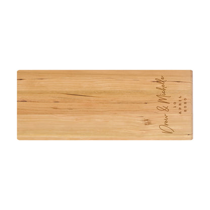 Personalized Cutting Board Cursive Engagement Names - 031