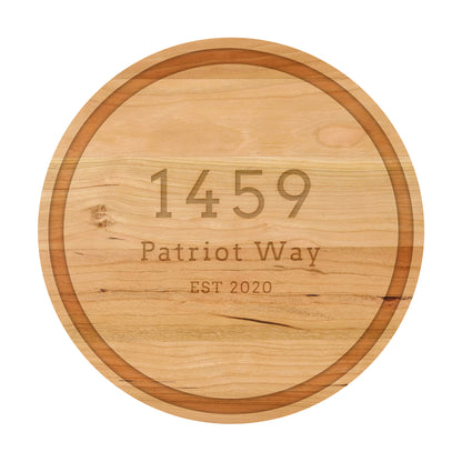 Personalized Address Cutting Board Housewarming - 046