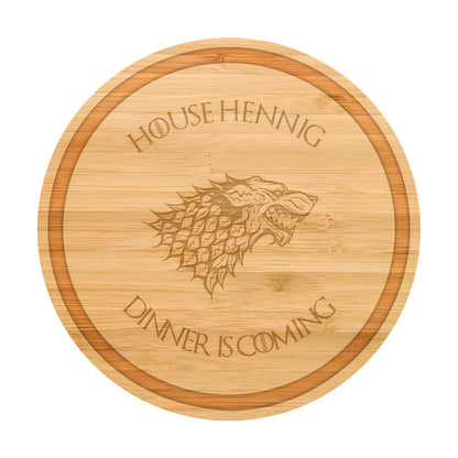 Dinner is Coming Cutting Board Personalized - 052