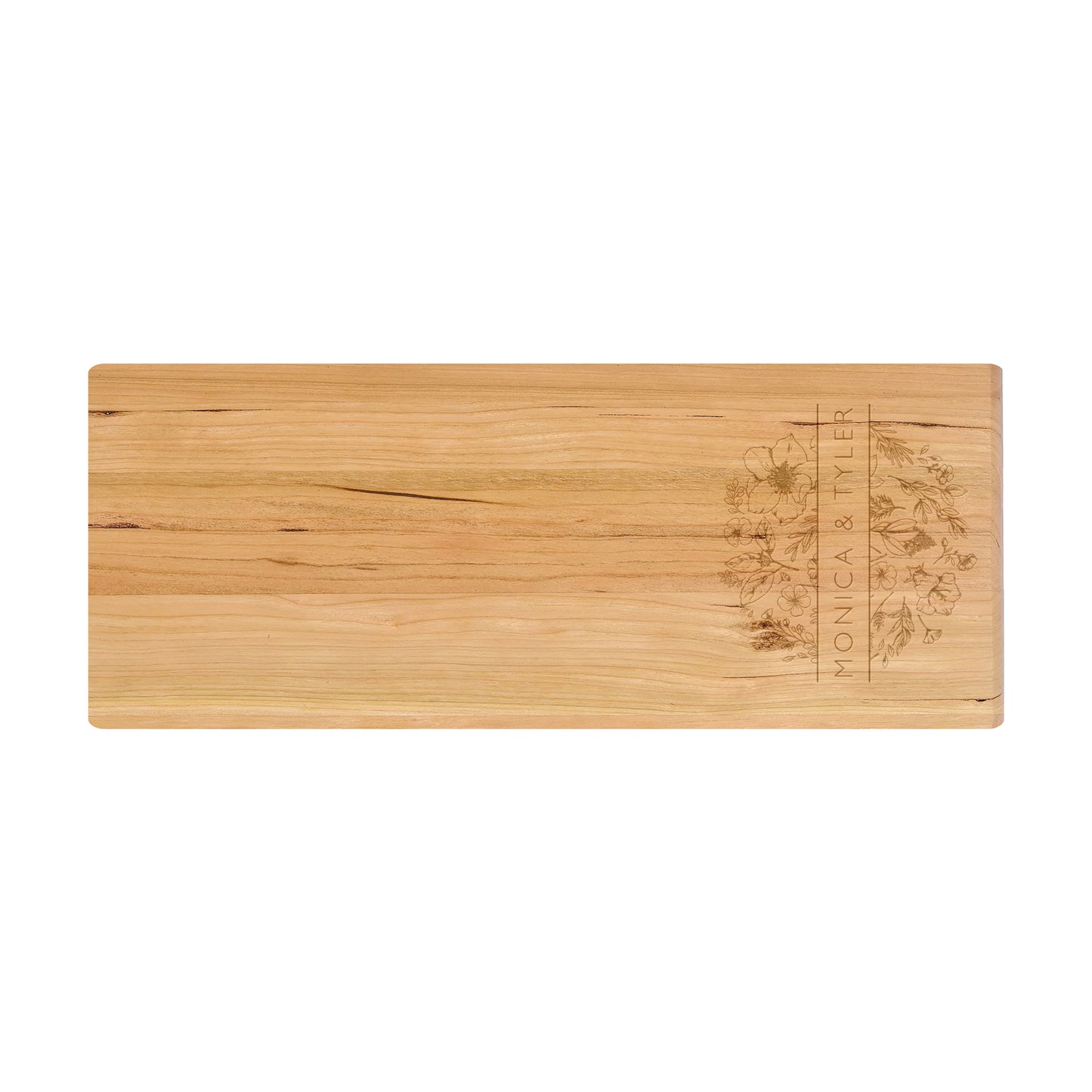 Round Floral Names Cutting Board - 063