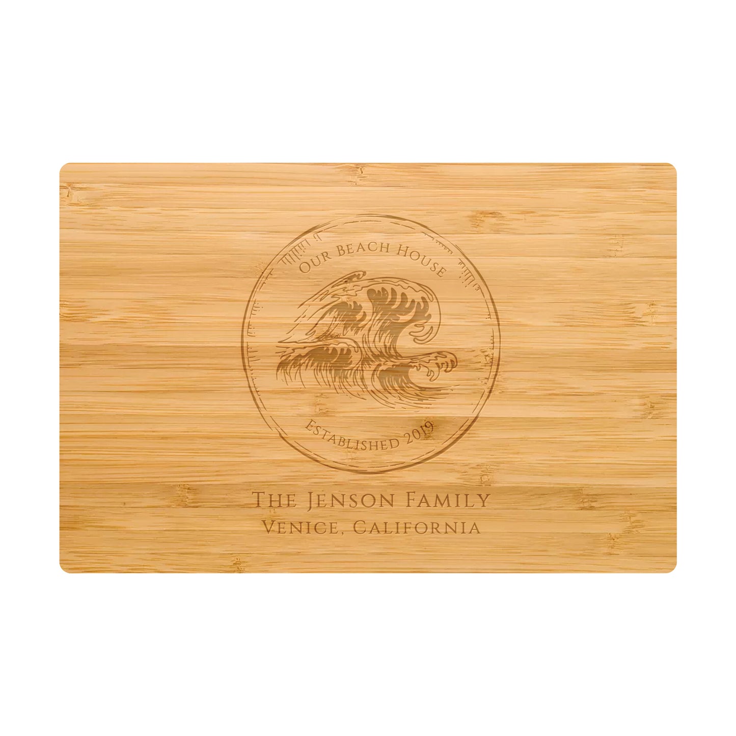 Our Beach House Personalized Cutting Board - 074