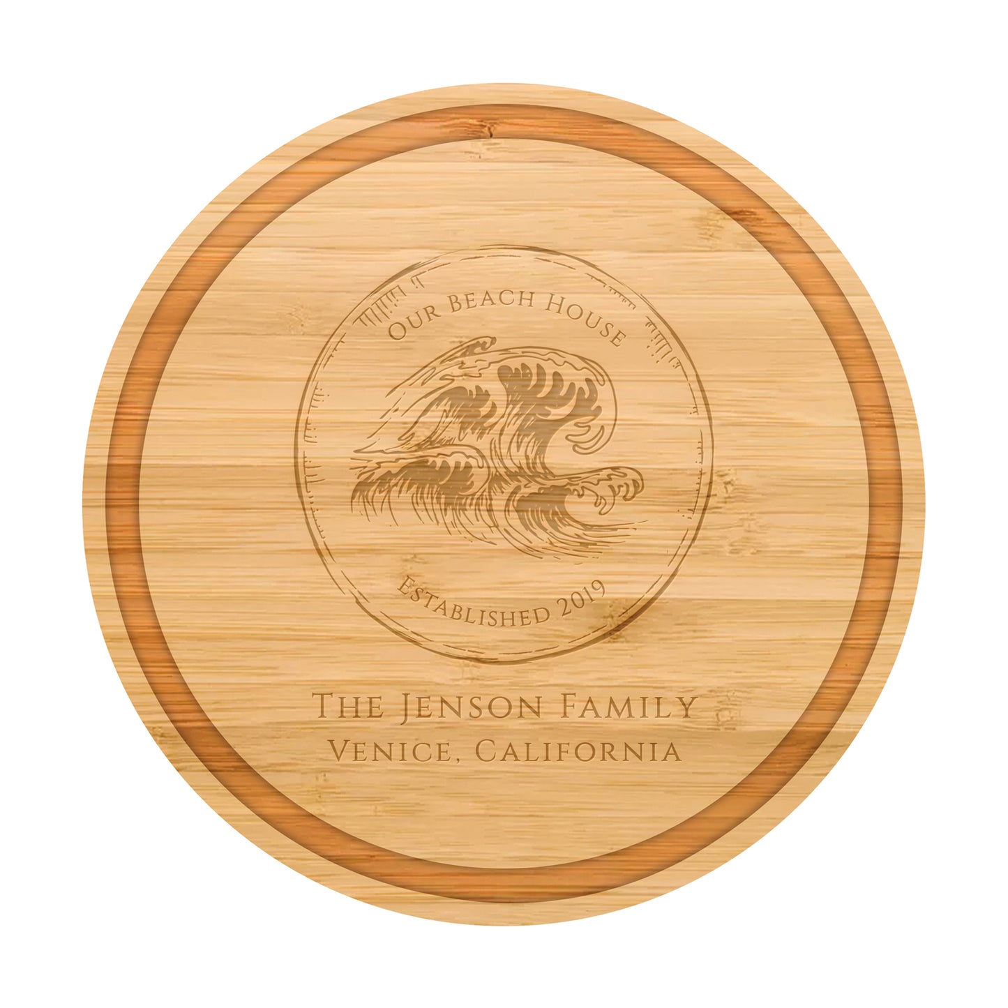 Our Beach House Personalized Cutting Board - 074