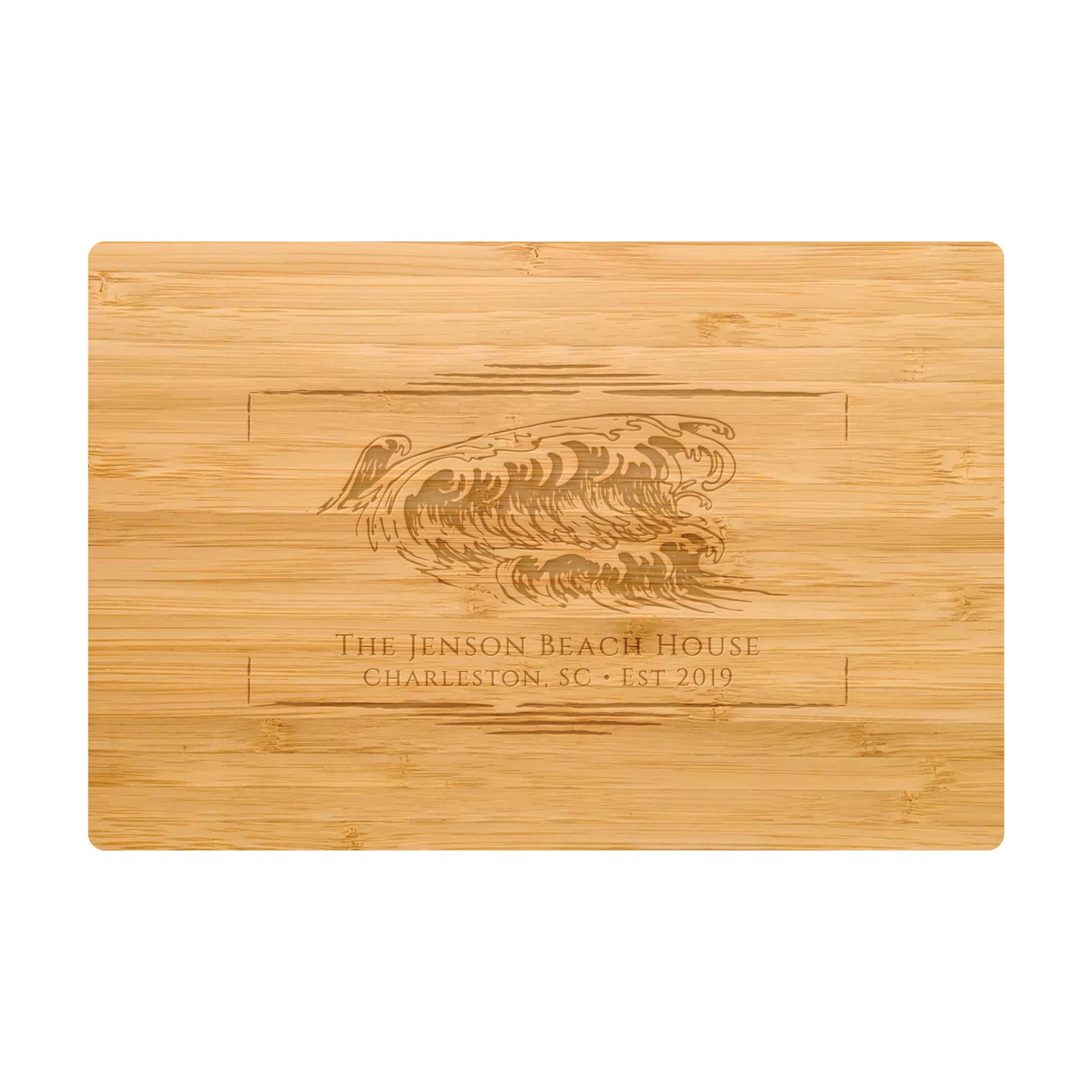 Beach Wave Personalized Cutting Board - 076