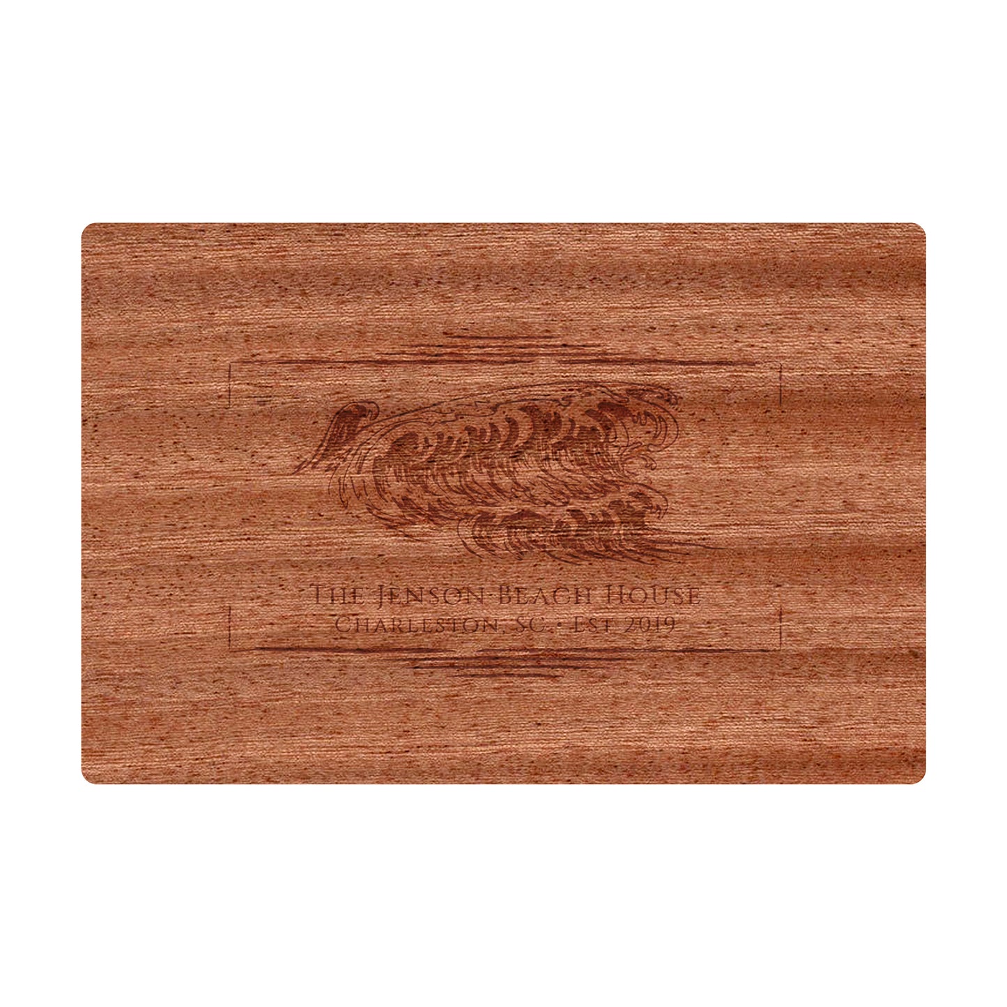 Beach Wave Personalized Cutting Board - 076