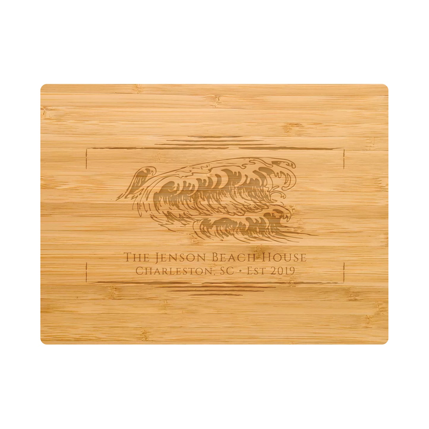 Beach Wave Personalized Cutting Board - 076