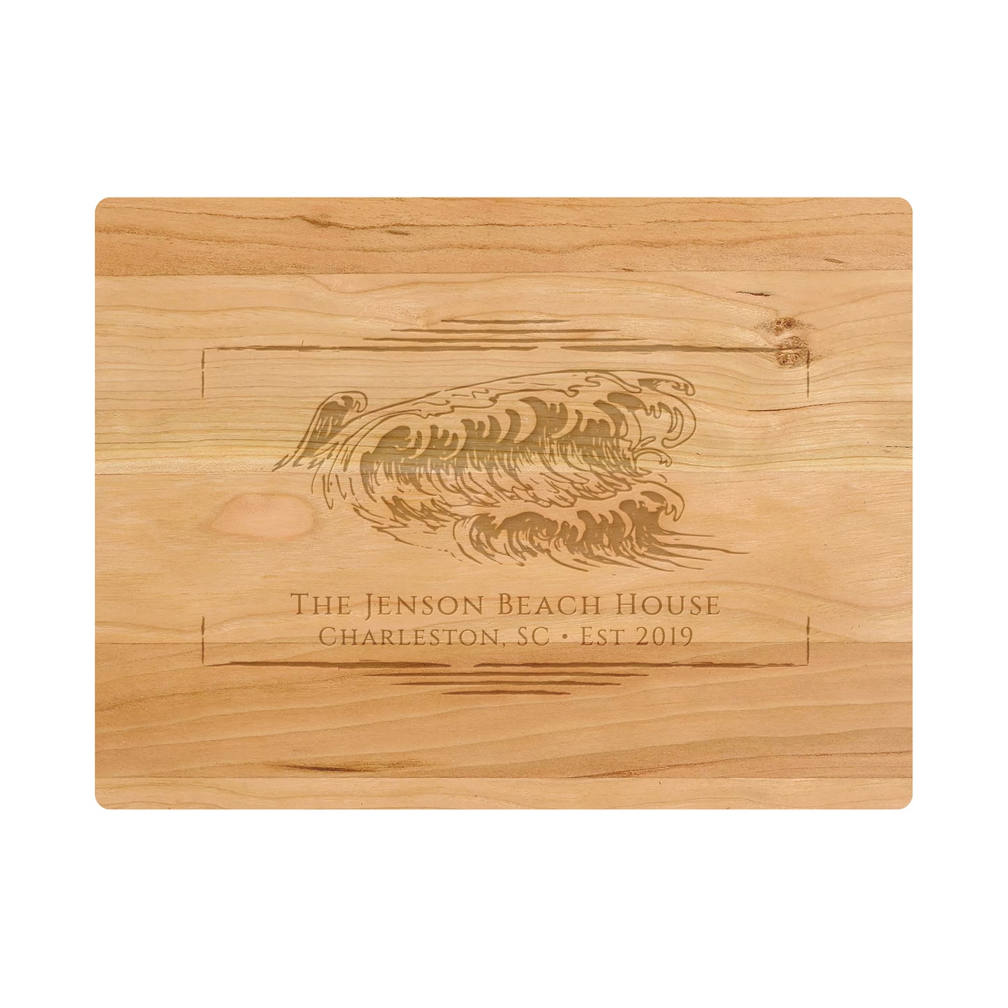 Beach Wave Personalized Cutting Board - 076