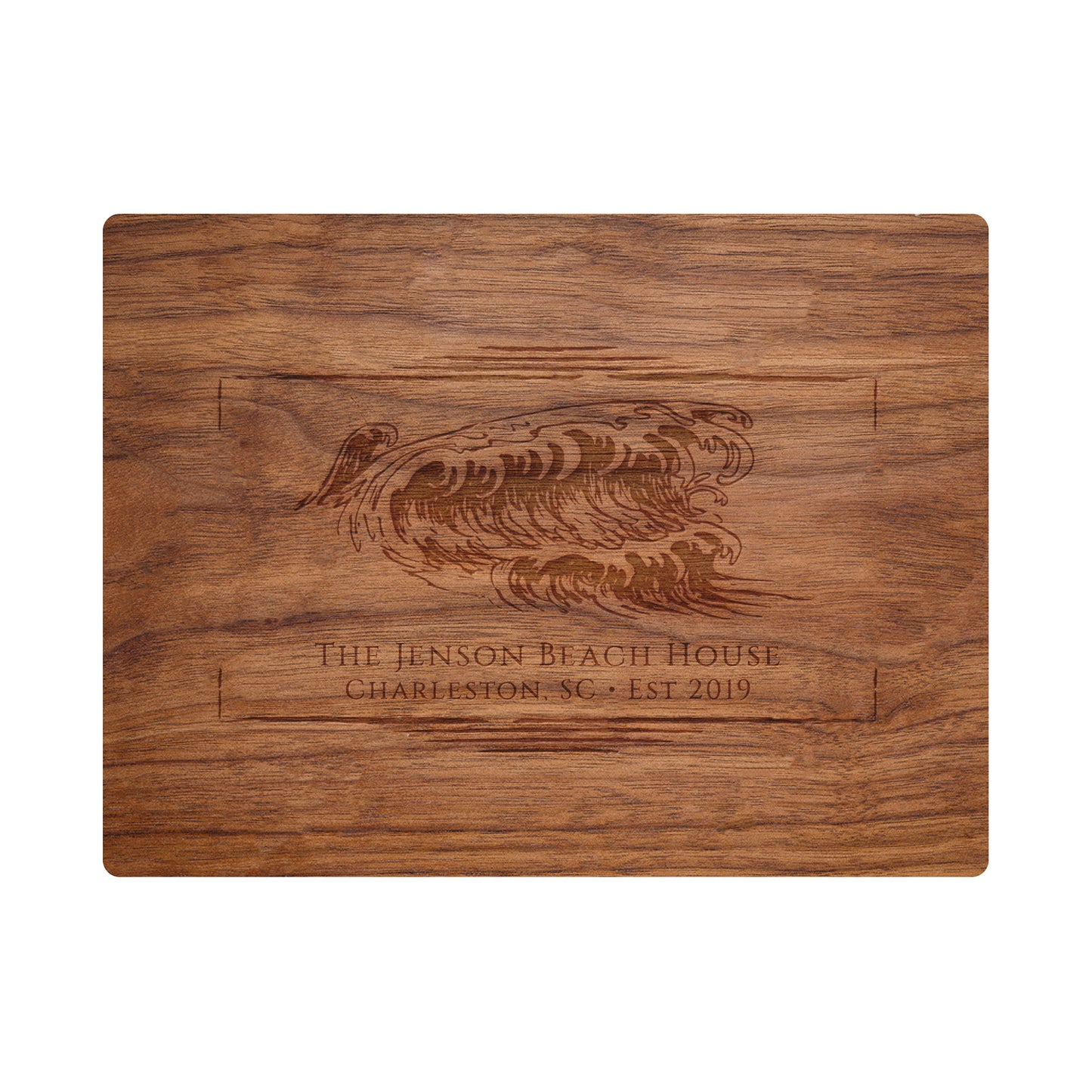 Beach Wave Personalized Cutting Board - 076