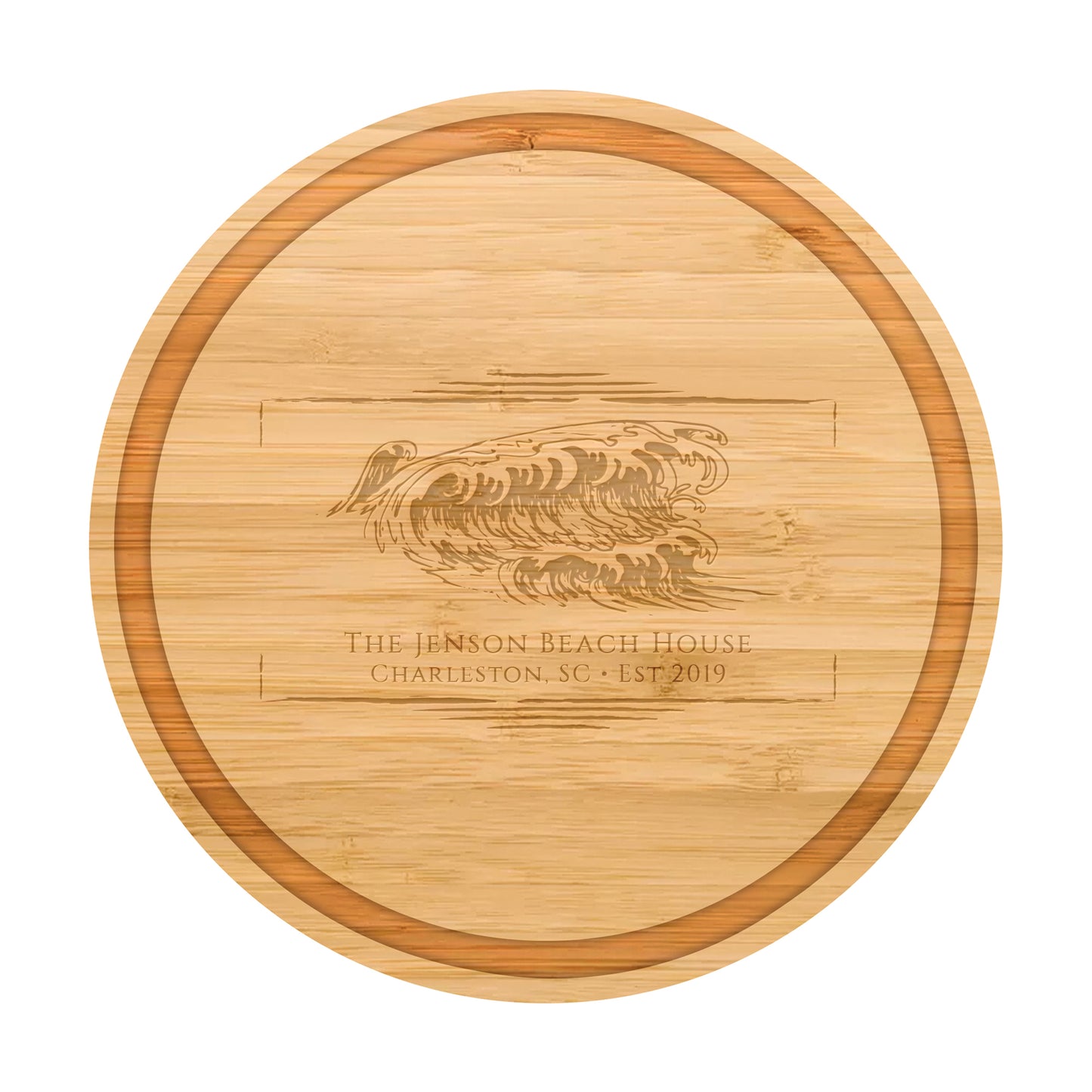 Beach Wave Personalized Cutting Board - 076