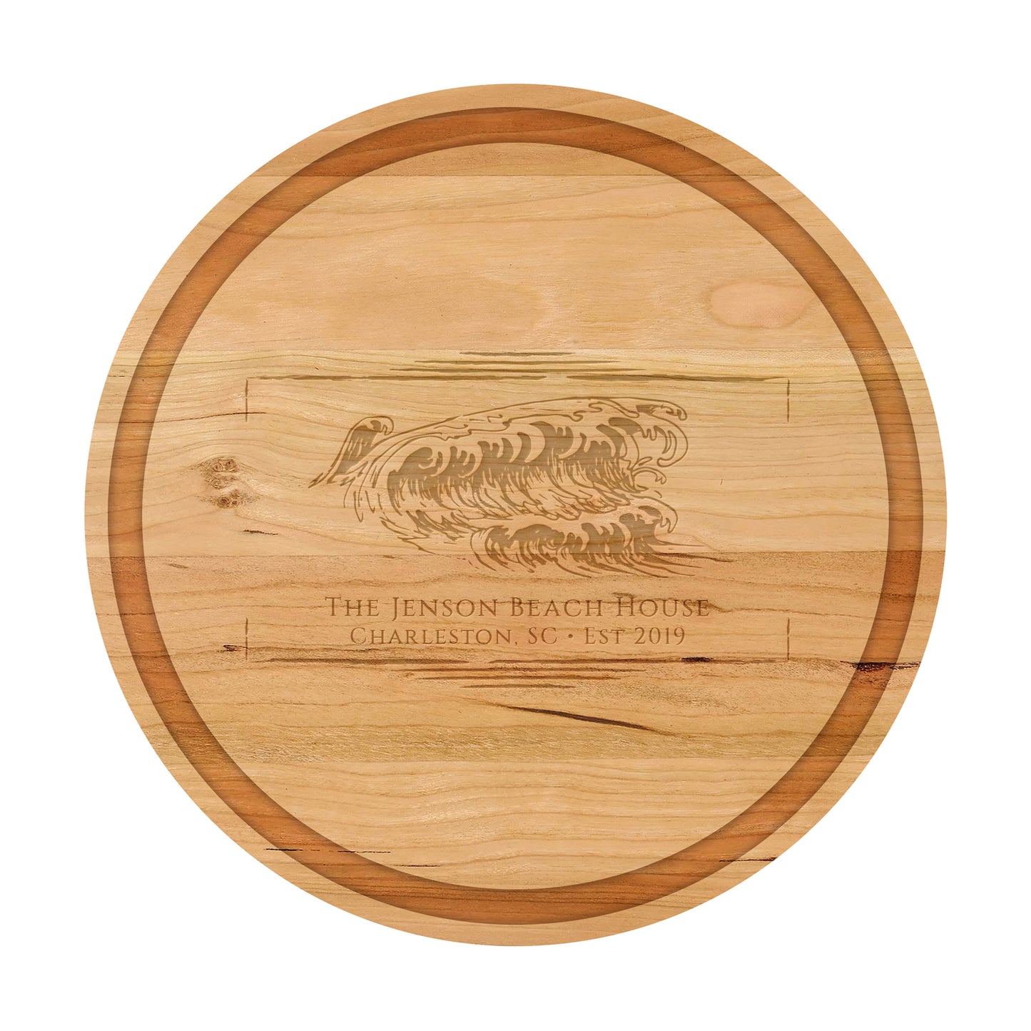 Beach Wave Personalized Cutting Board - 076