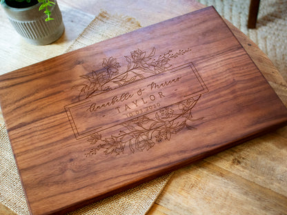 Whimsical Engagement Cutting Board - 082