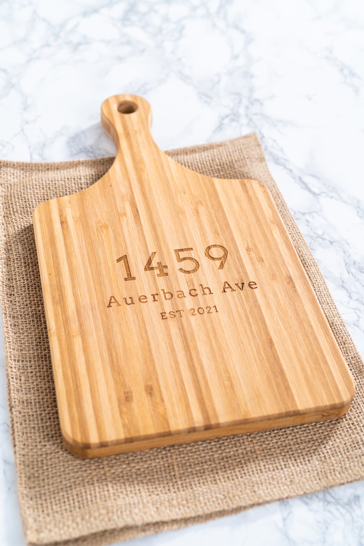 Personalized Address Cutting Board Housewarming - 046