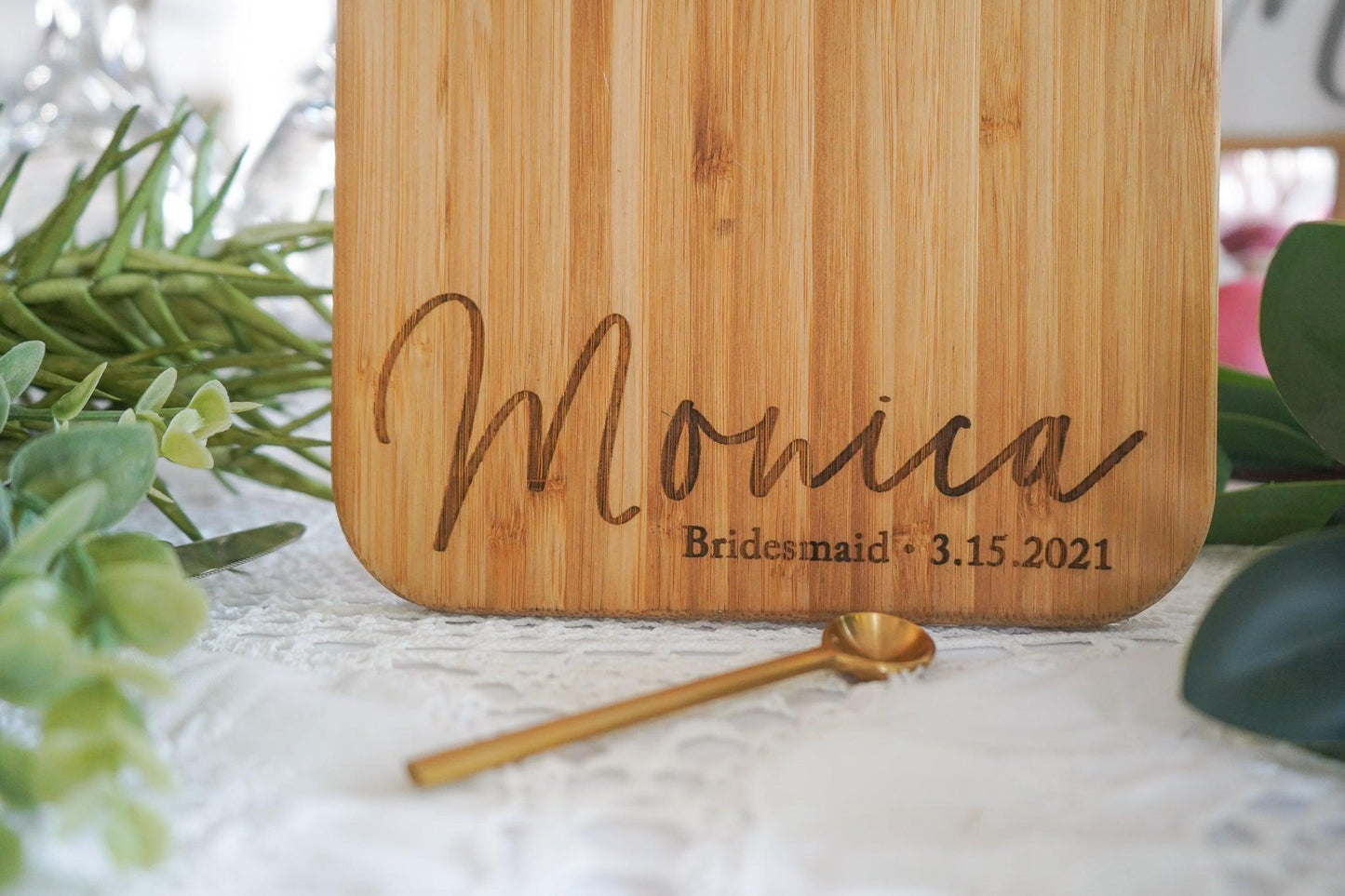 Cursive Name Personalized Cutting Board - 003