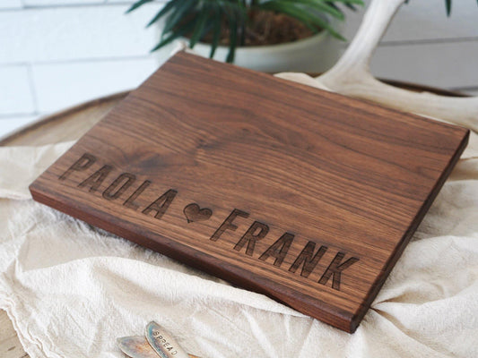 Personalized Cutting Board | Bold Names with Heart