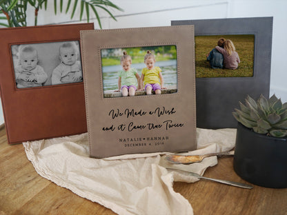 We Made a Wish Twins Photo Frame - F06