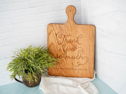 Thank you gift personalized charcuterie board, thank you gift for coworker, cutting board engraved, thank you mom thank you bridesmaid