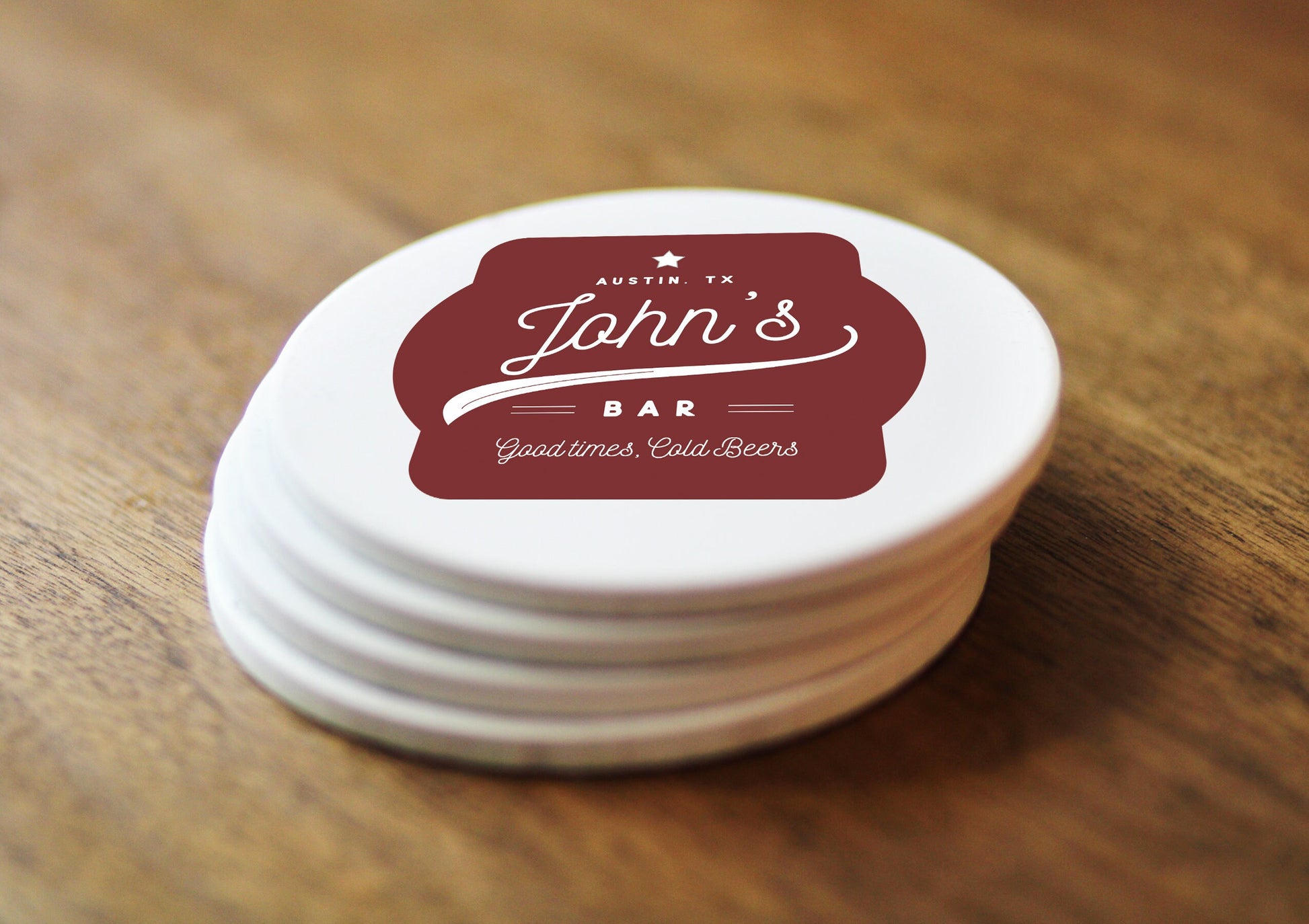 Personalized Bar Coasters Man Cave Gift Father's Day Gift for Dad Gift for Boyfriend Custom Coasters Ceramic Coasters Stone Coasters