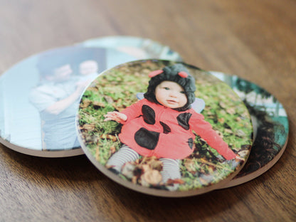 Personalized Photo Coaster Set - Ceramic Coasters Stone Coaster - personalized with photo - Gift for Dad Father's Day Gift