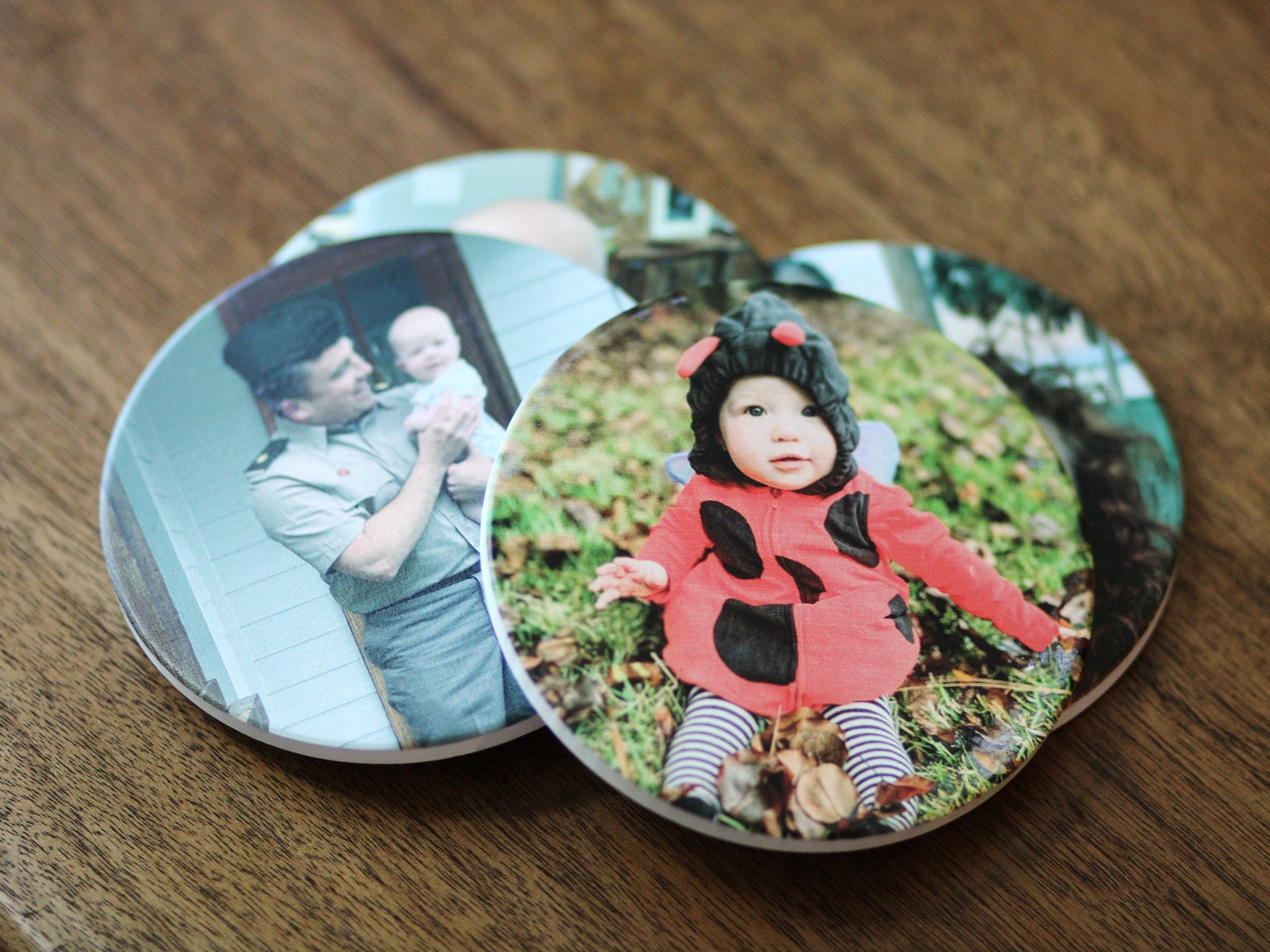 Personalized Photo Coaster Set - Ceramic Coasters Stone Coaster - personalized with photo - Gift for Dad Father's Day Gift