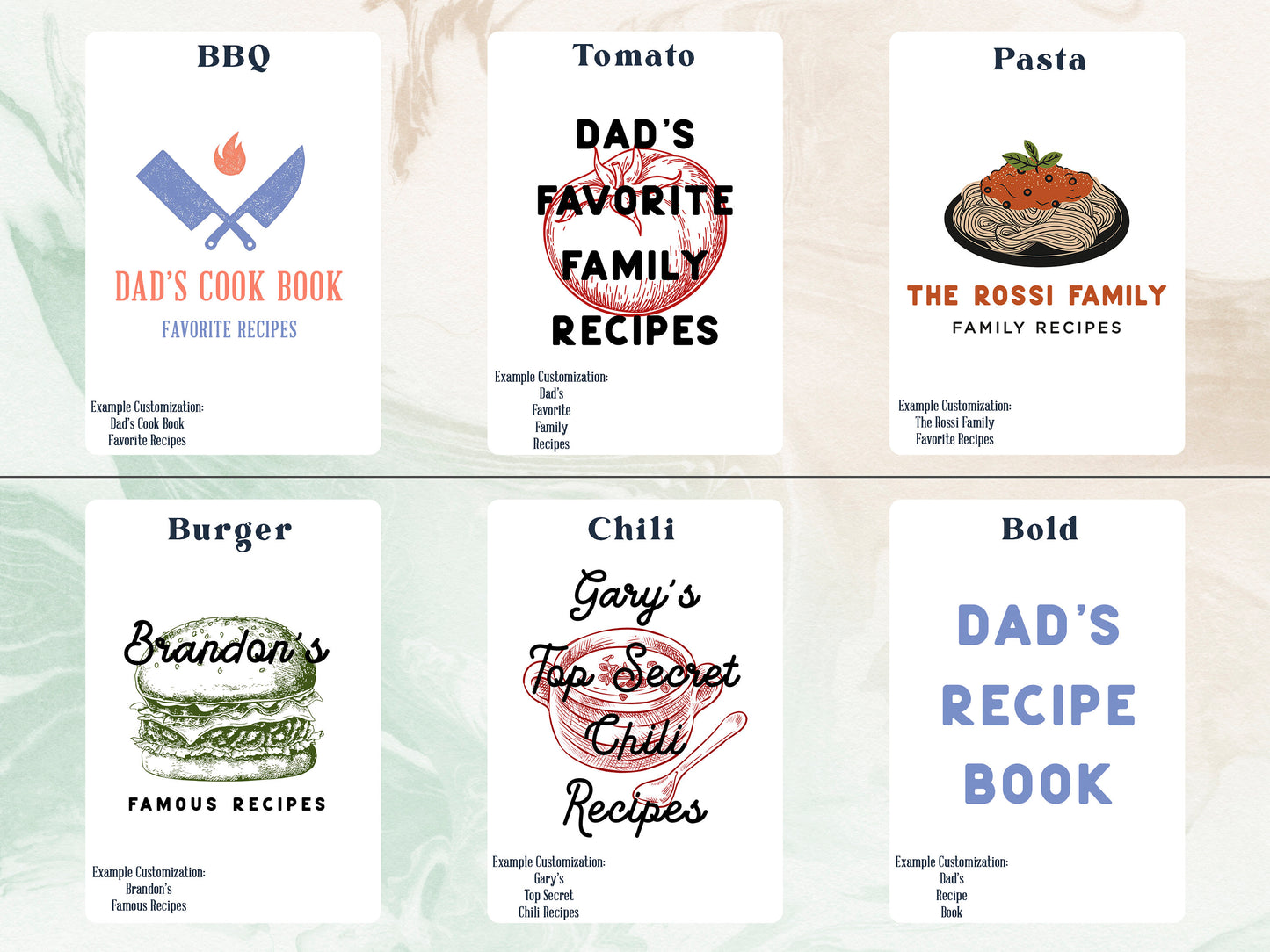 Dad's Cook Book Personalized Recipe Journal Chili Cook off Gift Personalized Gift for Him Gift for Dad Gift for Grandpa BBQ cook book