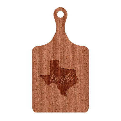 Personalized Texas Cutting Board